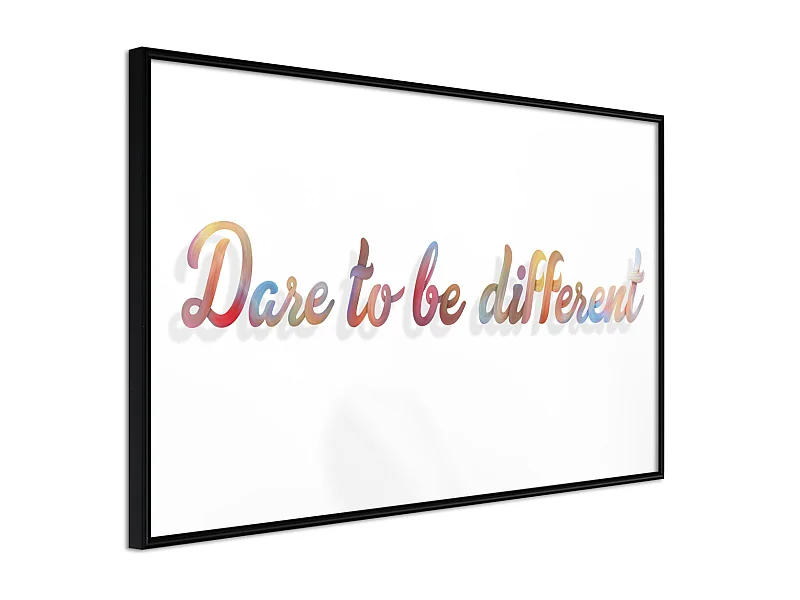 Affiche Murale Encadrée "Dare to Be Yourself" 30 x 20 cm Noir