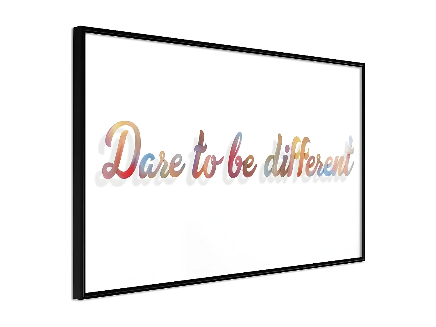 Affiche Murale Encadrée "Dare to Be Yourself" 60 x 40 cm Noir