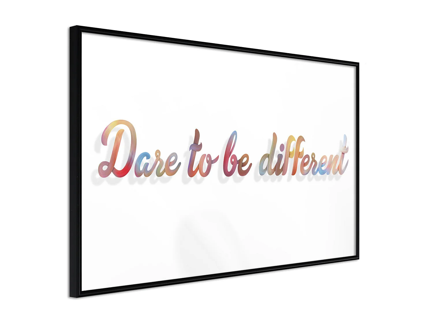 Affiche Murale Encadrée "Dare to Be Yourself" 60 x 40 cm Noir