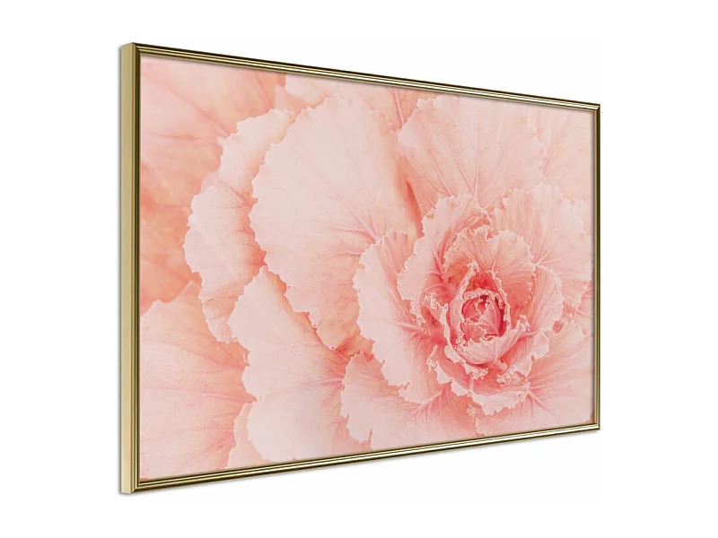 Affiche Murale Encadrée "Delicate Petals" 90 x 60 cm Or
