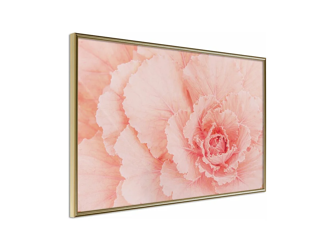 Affiche Murale Encadrée "Delicate Petals" 90 x 60 cm Or