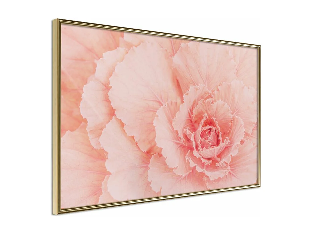 Affiche Murale Encadrée "Delicate Petals" 90 x 60 cm Or