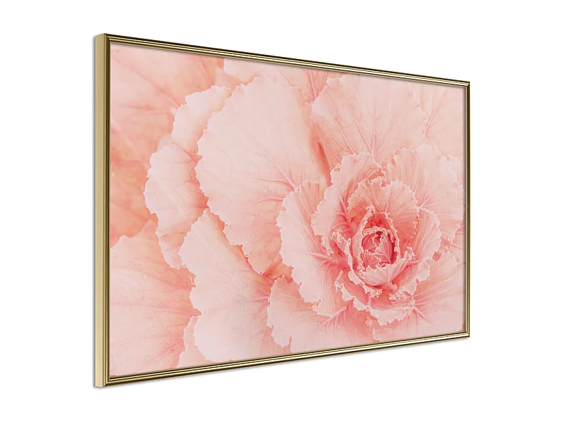 Affiche Murale Encadrée "Delicate Petals" 90 x 60 cm Or
