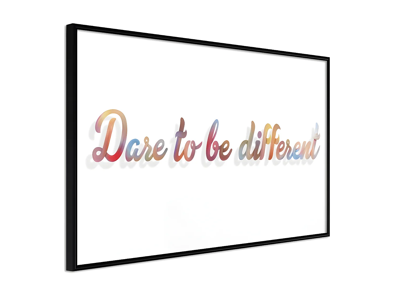 Affiche Murale Encadrée "Dare to Be Yourself" 45 x 30 cm Noir