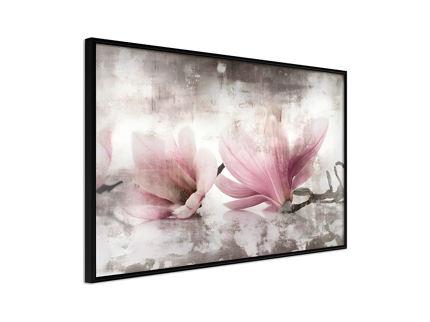 Affiche Murale Encadrée "Picked Magnolias" 90 x 60 cm Noir