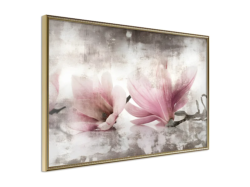 Affiche Murale Encadrée "Picked Magnolias" 90 x 60 cm Or