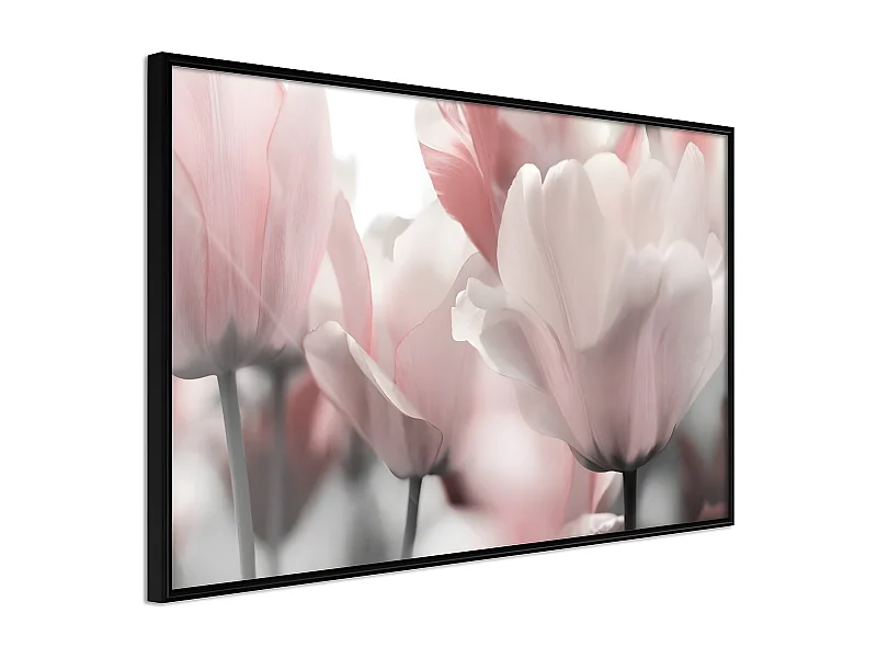 Affiche Murale Encadrée "Pastel Tulips II" 45 x 30 cm Noir