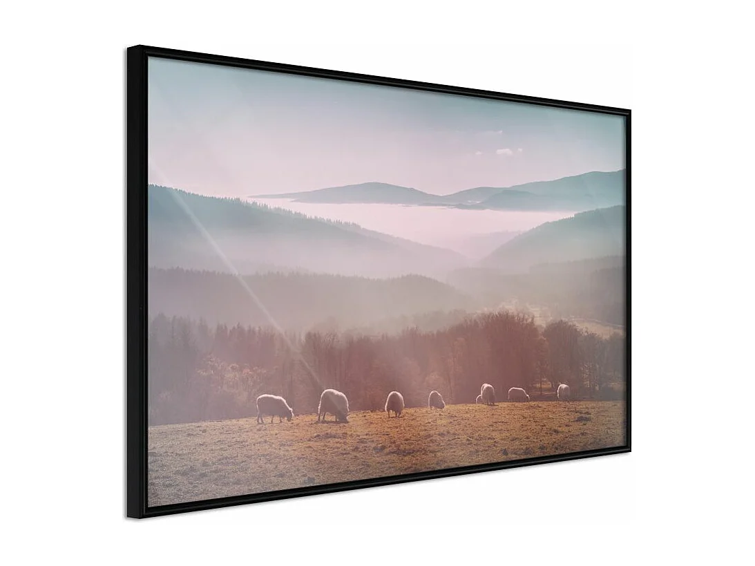 Affiche Murale Encadrée "Mountain Pasture" 30 x 20 cm Noir