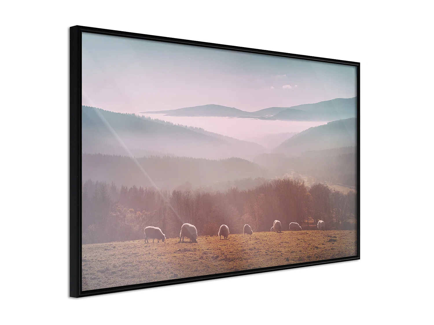 Affiche Murale Encadrée "Mountain Pasture" 30 x 20 cm Noir