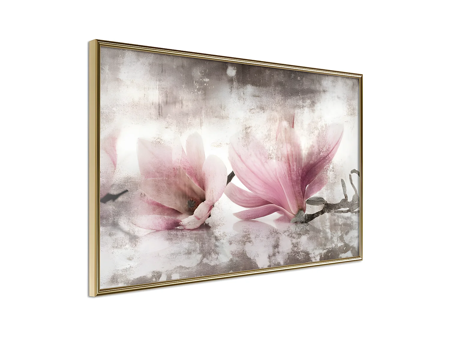 Affiche Murale Encadrée "Picked Magnolias" 30 x 20 cm Or