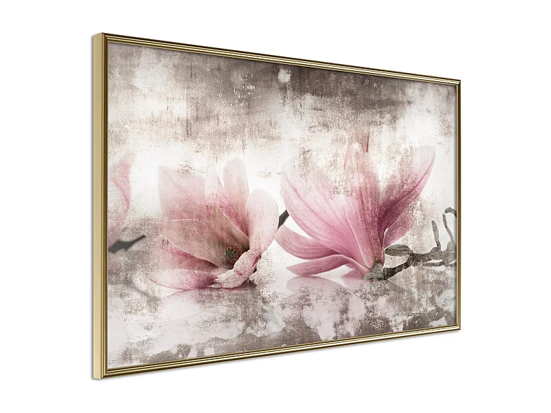 Affiche Murale Encadrée "Picked Magnolias" 30 x 20 cm Or