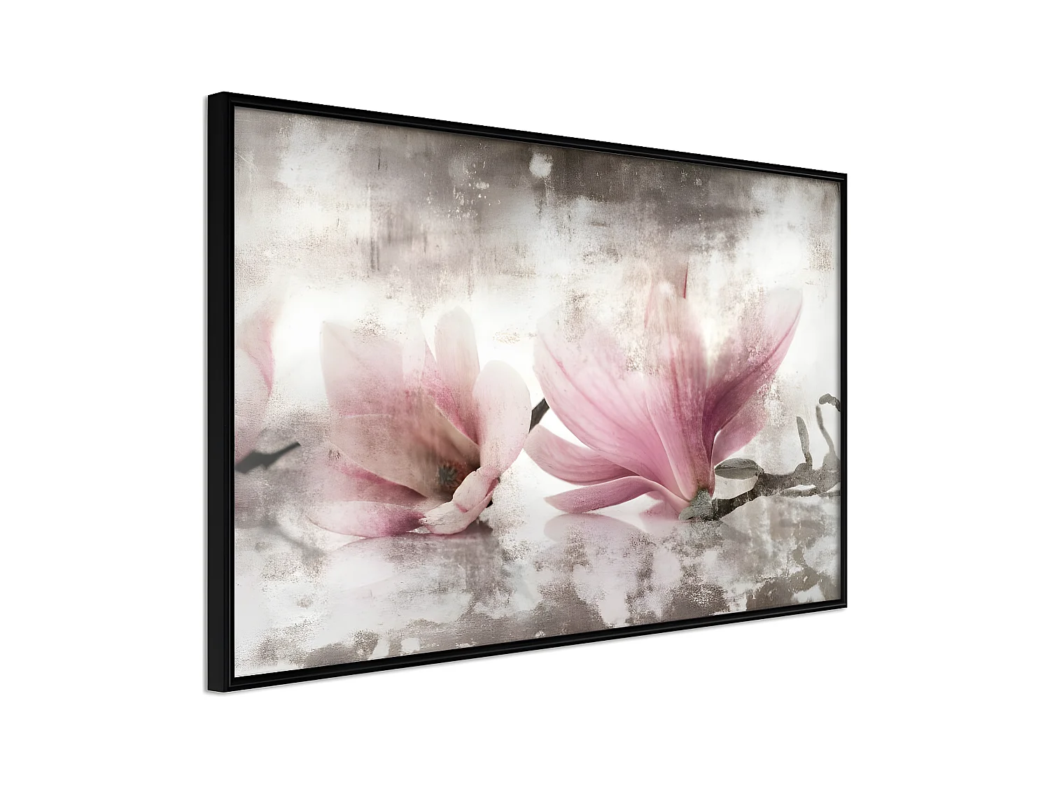 Affiche Murale Encadrée "Picked Magnolias" 60 x 40 cm Noir