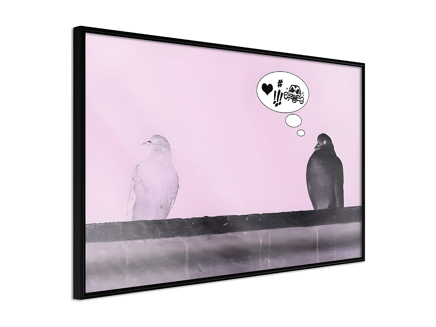 Affiche Murale Encadrée "Rough Love" 60 x 40 cm Noir