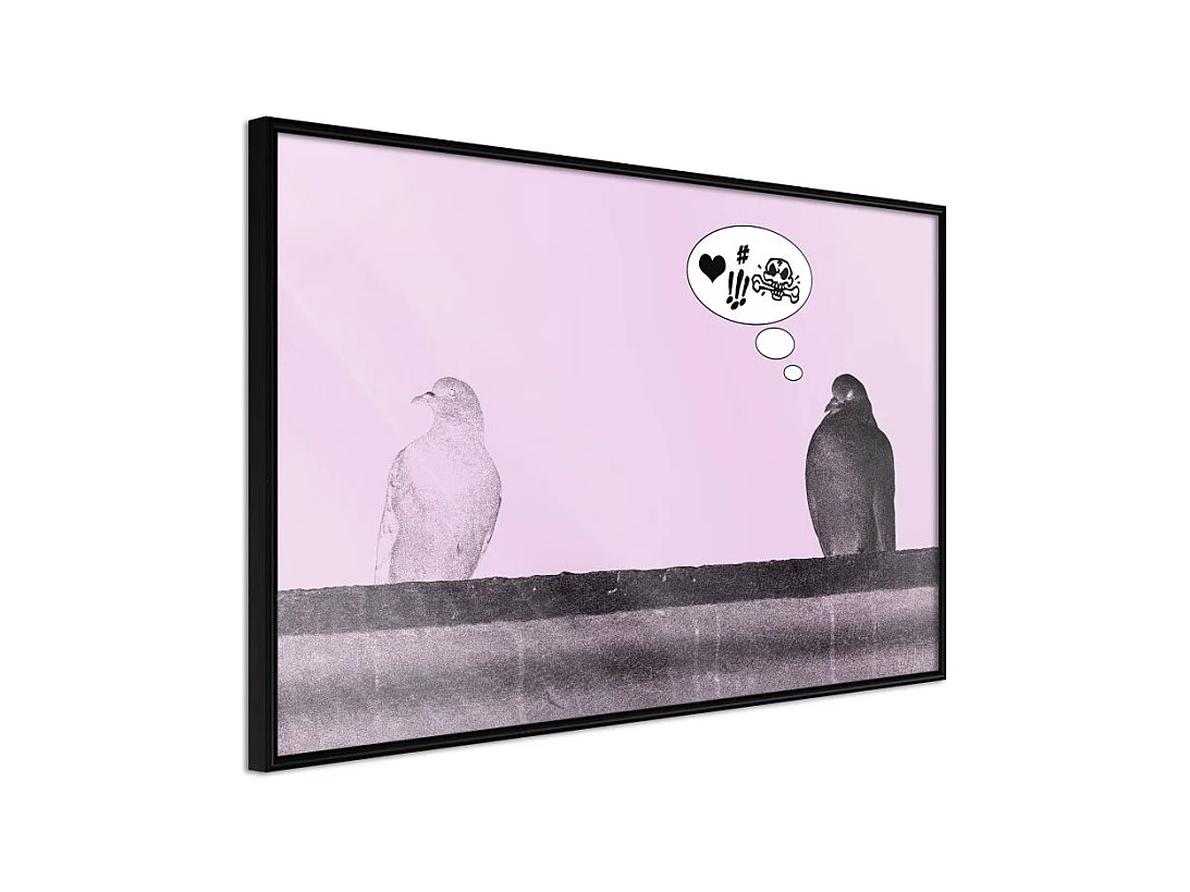 Affiche Murale Encadrée "Rough Love" 90 x 60 cm Noir