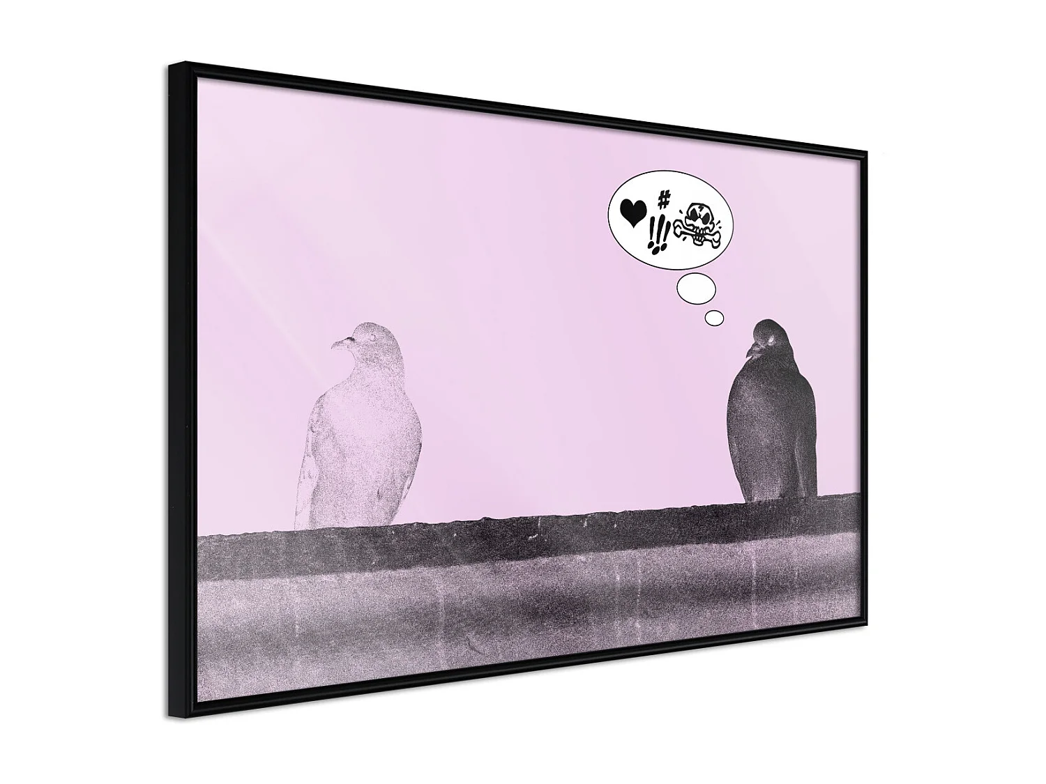 Affiche Murale Encadrée "Rough Love" 90 x 60 cm Noir