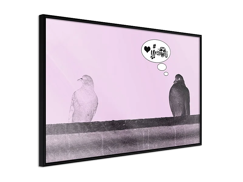 Affiche Murale Encadrée "Rough Love" 90 x 60 cm Noir