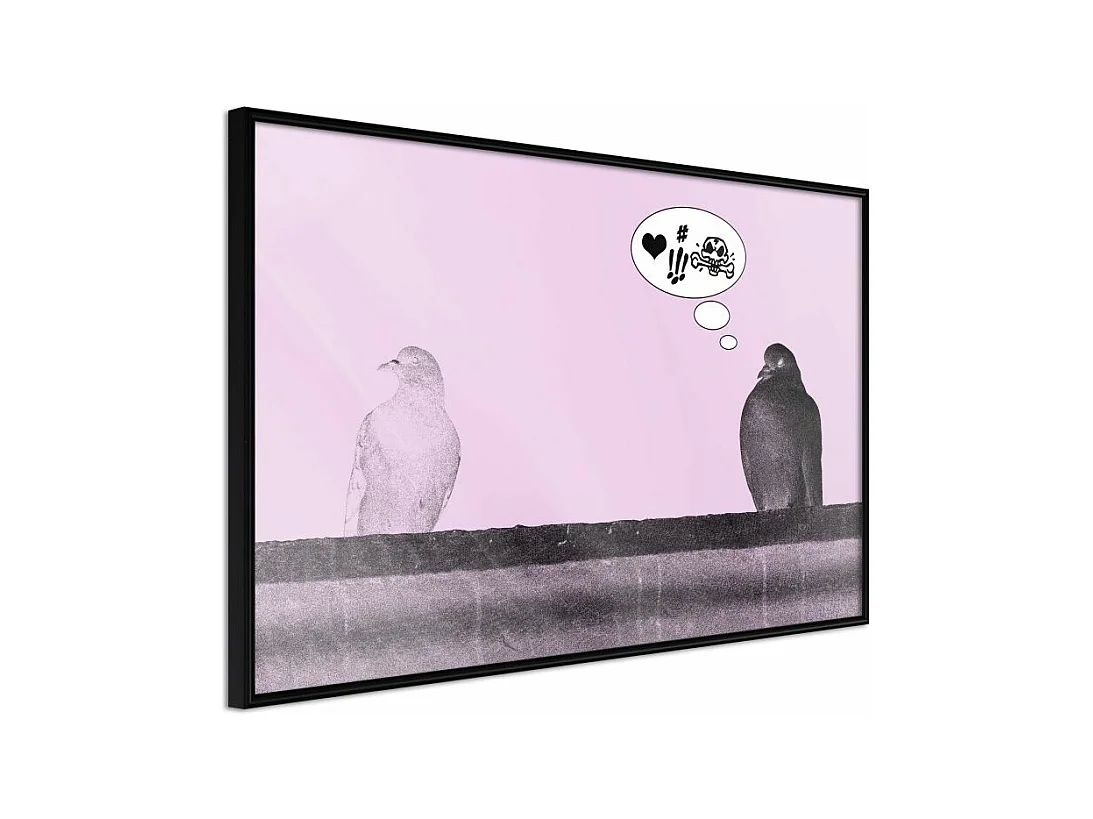 Affiche Murale Encadrée "Rough Love" 30 x 20 cm Noir