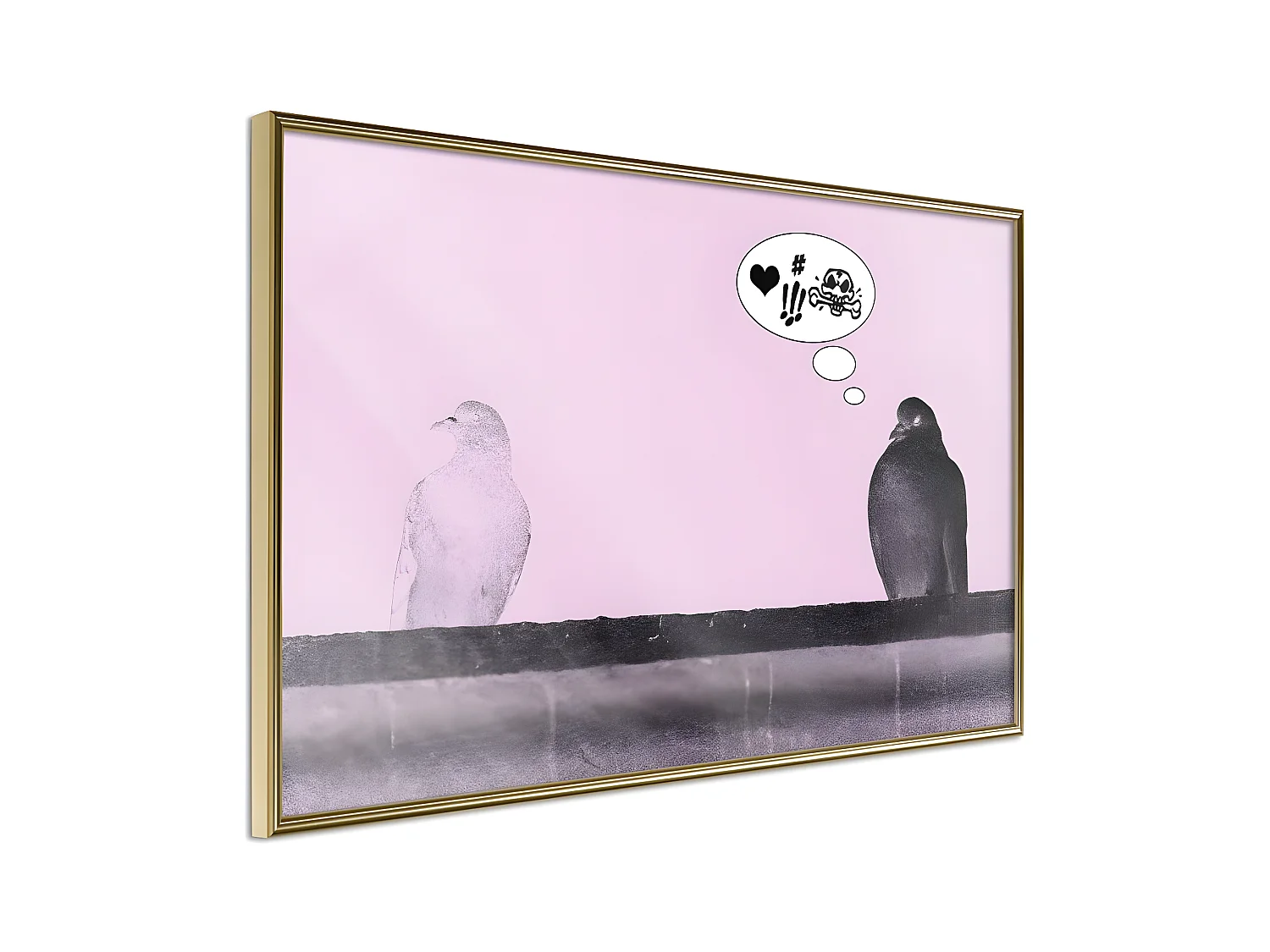 Affiche Murale Encadrée "Rough Love" 45 x 30 cm Or