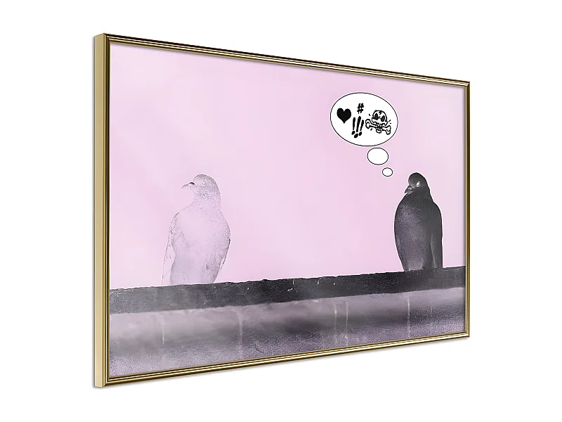 Affiche Murale Encadrée "Rough Love" 30 x 20 cm Or