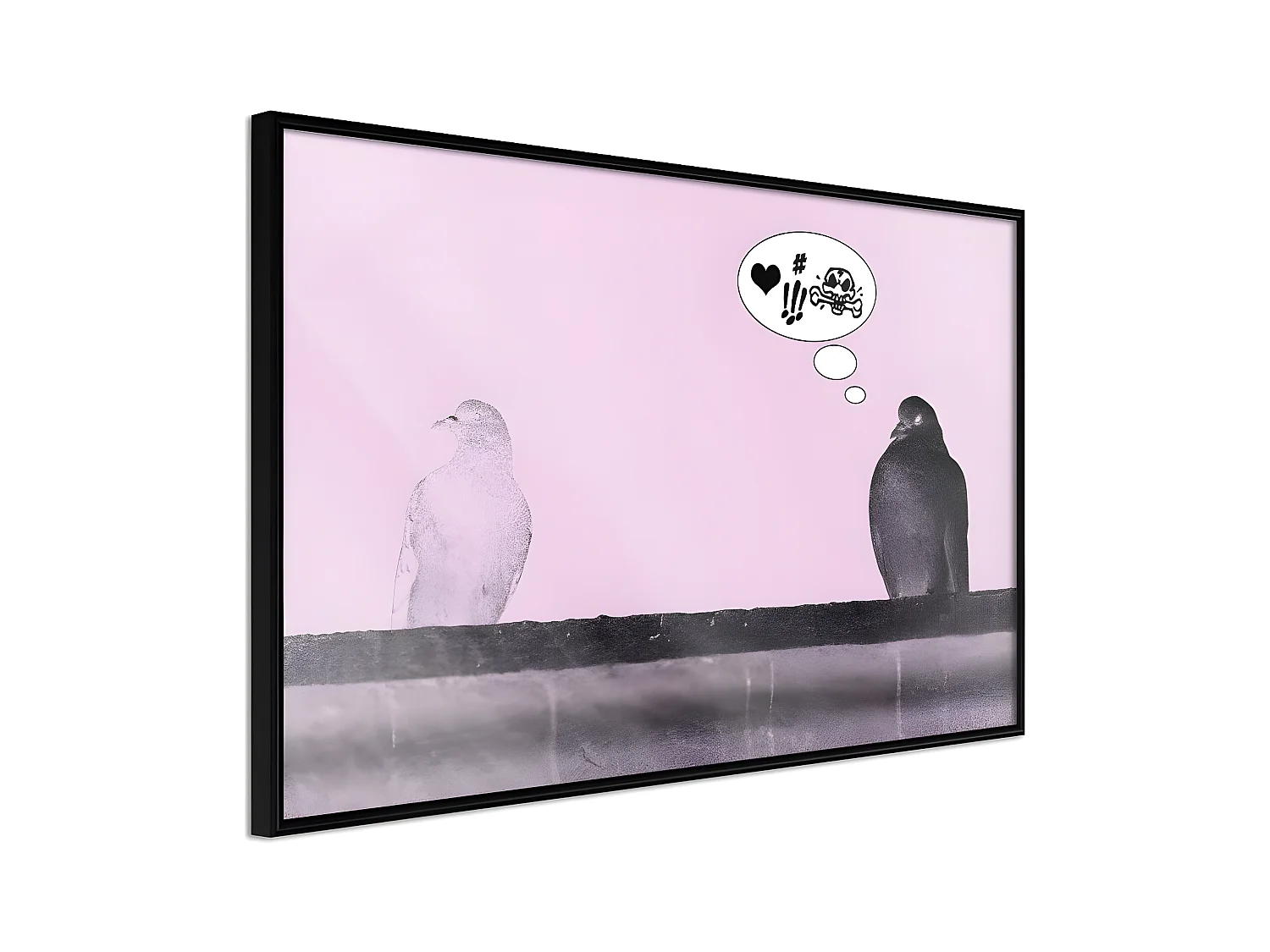 Affiche Murale Encadrée "Rough Love" 45 x 30 cm Noir