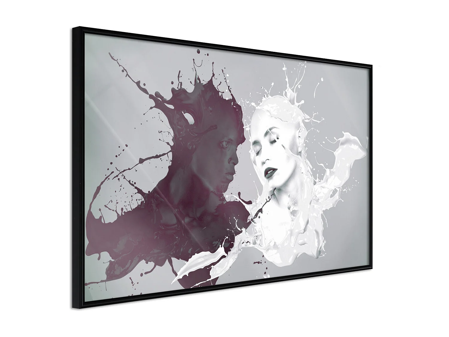 Affiche Murale Encadrée "Well-Matched Couple" 60 x 40 cm Noir