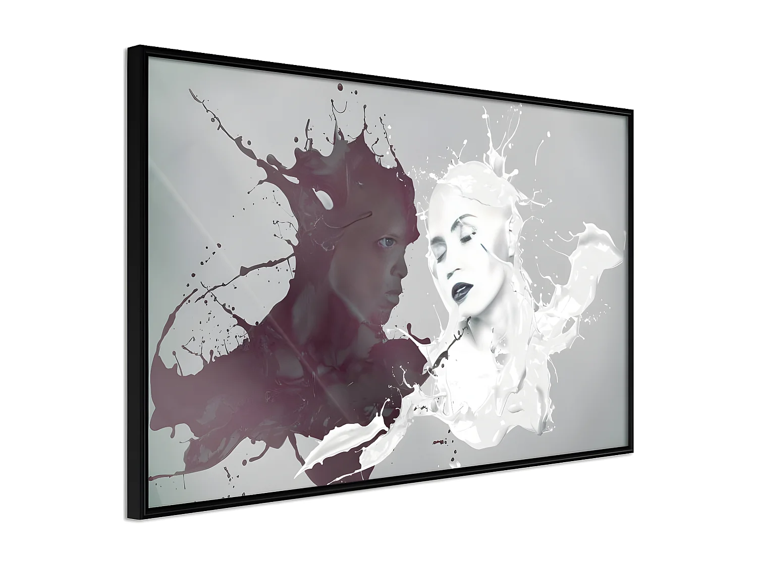 Affiche Murale Encadrée "Well-Matched Couple" 90 x 60 cm Noir