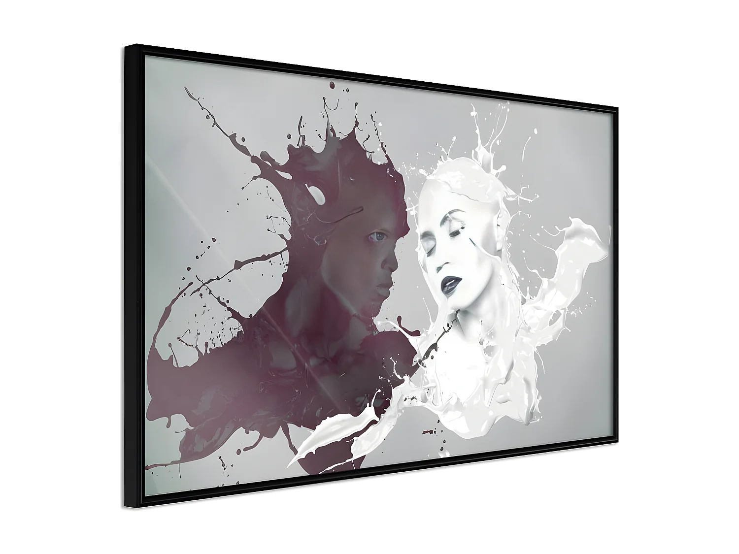 Affiche Murale Encadrée "Well-Matched Couple" 30 x 20 cm Noir