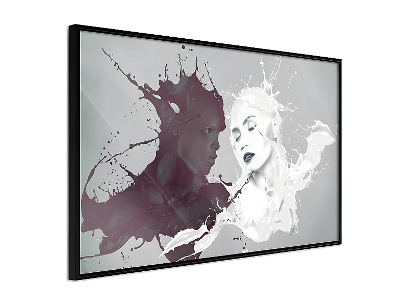 Affiche Murale Encadrée "Well-Matched Couple" 30 x 20 cm Noir