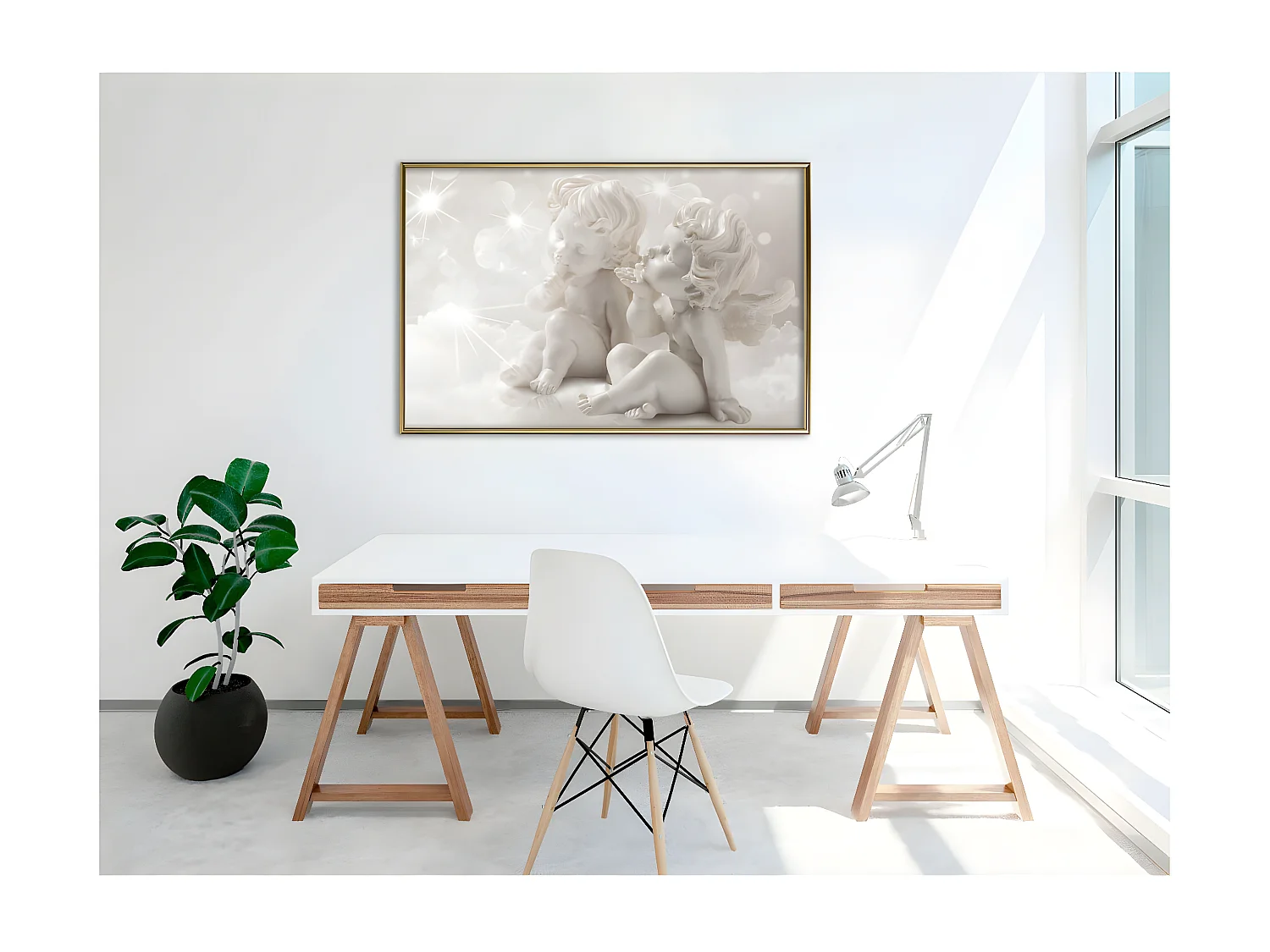 Affiche Murale Encadrée "Innocence" 90 x 60 cm Or