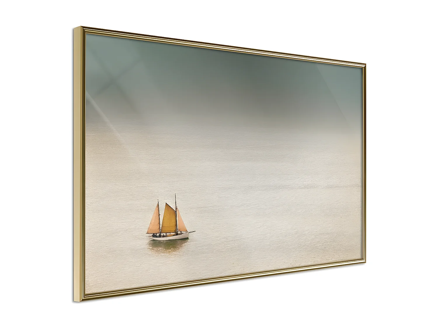 Affiche Murale Encadrée "Lonely Cruise" 60 x 40 cm Or