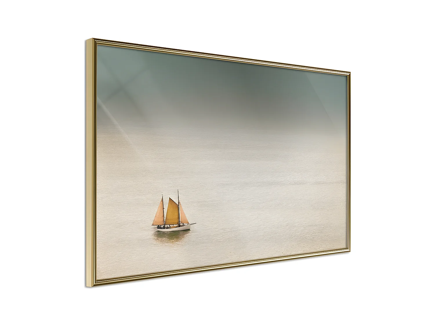 Affiche Murale Encadrée "Lonely Cruise" 30 x 20 cm Or
