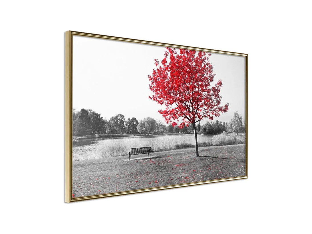 Affiche Murale Encadrée "Autumn Colours I" 30 x 20 cm Or