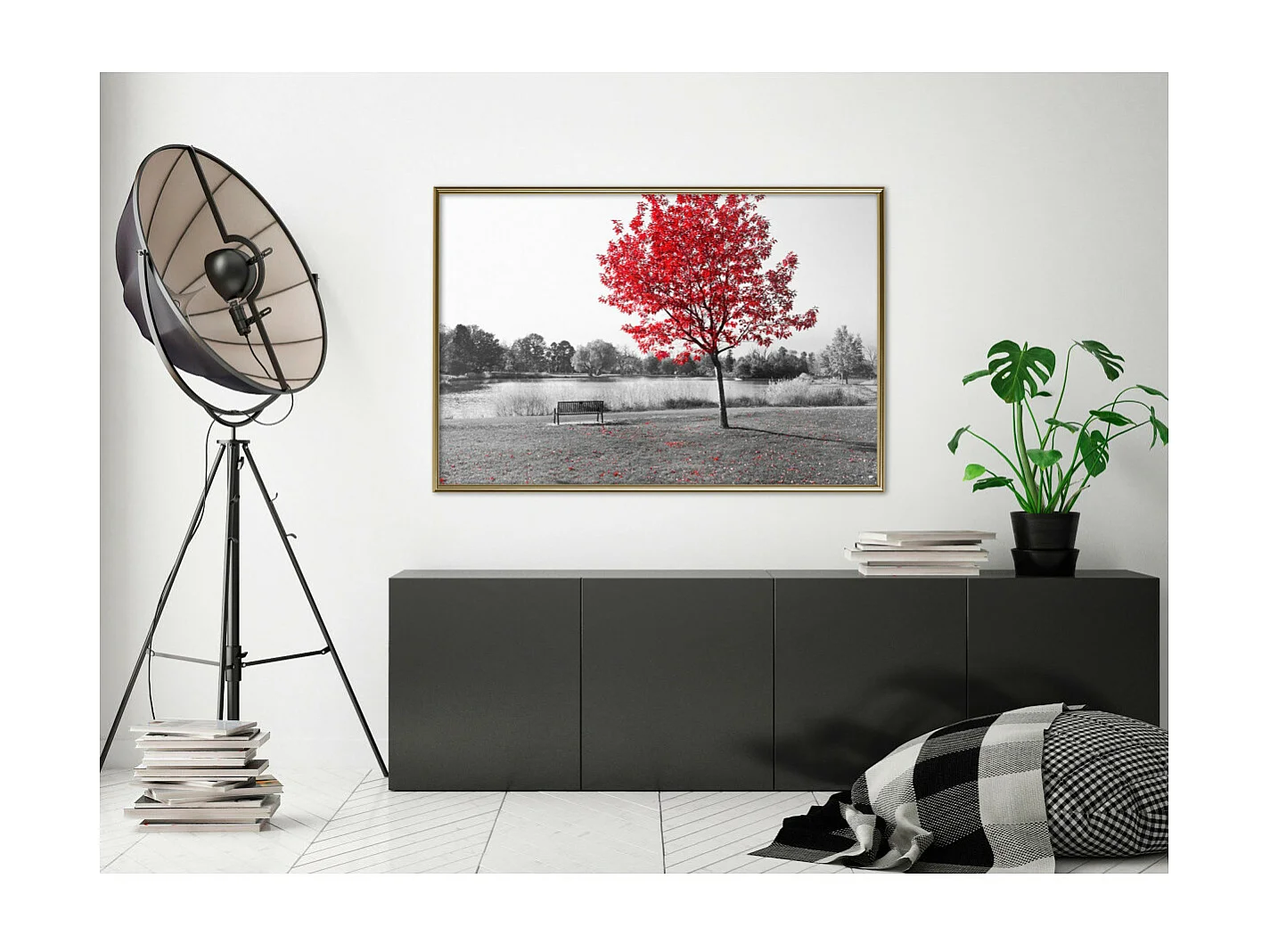 Affiche Murale Encadrée "Autumn Colours I" 90 x 60 cm Or