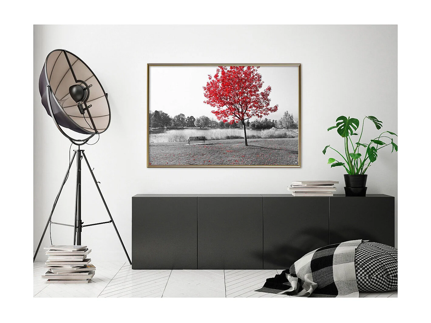 Affiche Murale Encadrée "Autumn Colours I" 90 x 60 cm Or