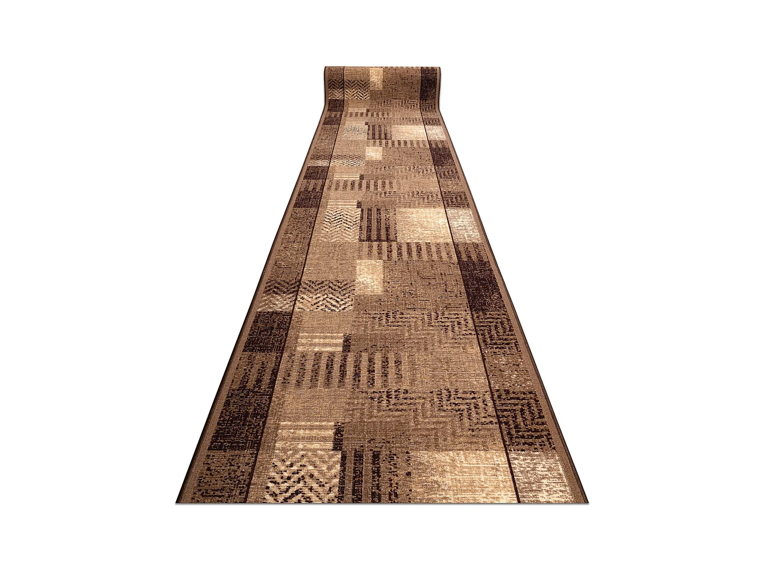 TAPIS DE COULOIR antidérapant ESSENZA beige 100x1400 cm
