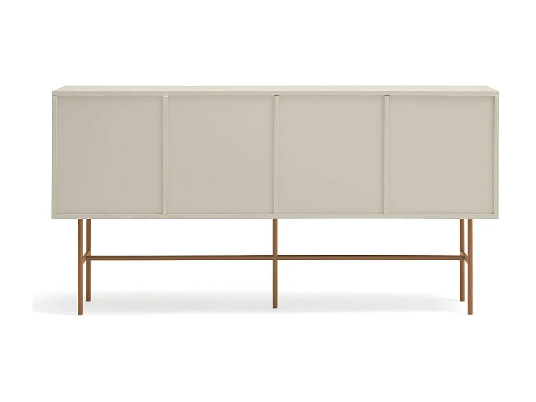 Nube - Buffet avec porte coulissante en bois L180cm - Marron argile