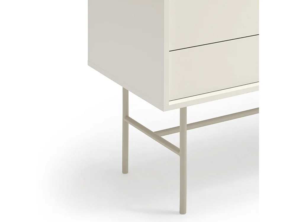 Nube - Buffet avec porte coulissante en bois L180cm - Beige