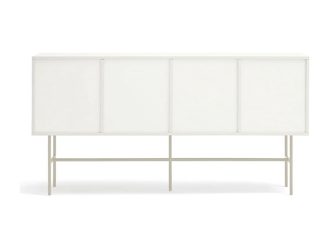 Nube - Buffet avec porte coulissante en bois L180cm - Beige