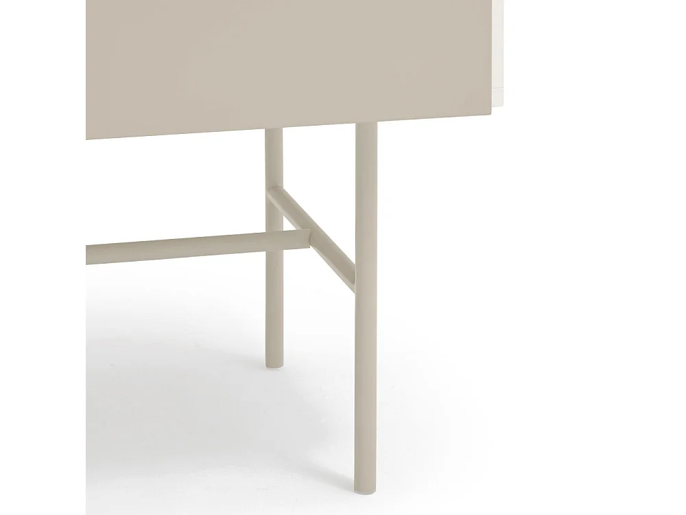 Nube - Buffet avec porte coulissante en bois L180cm - Beige