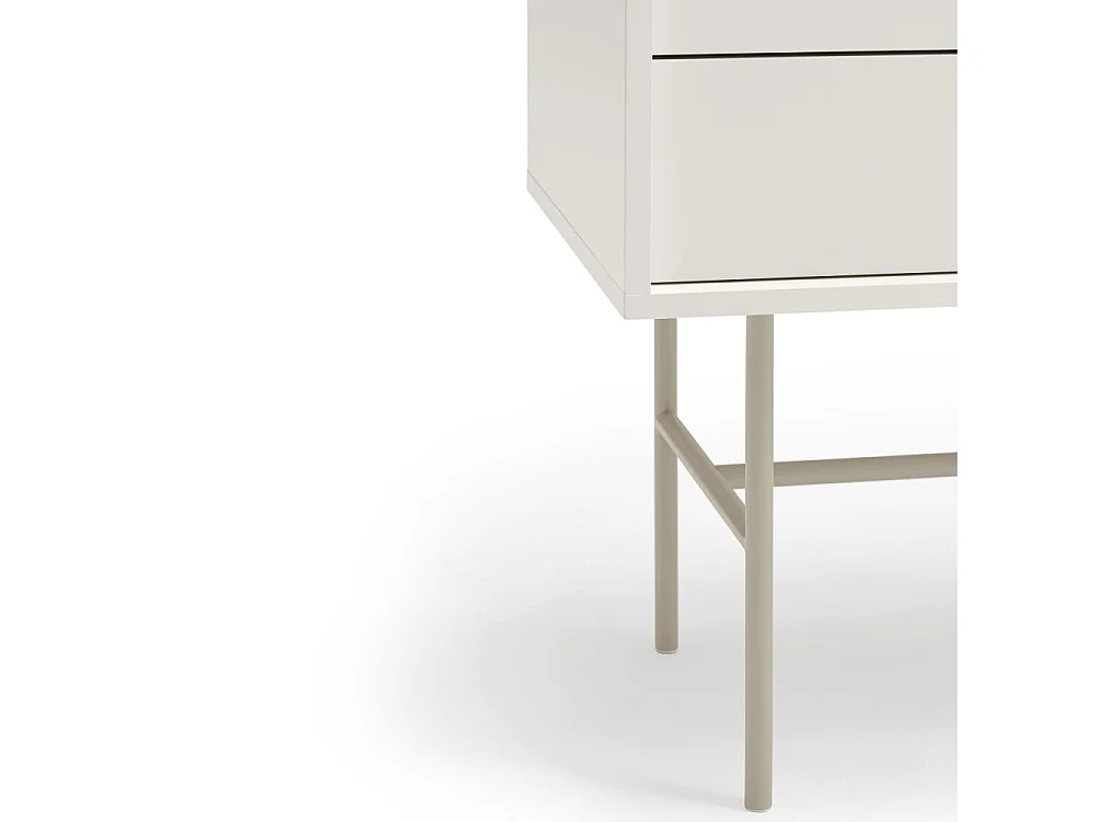 Nube - Buffet avec porte coulissante en bois L180cm - Beige