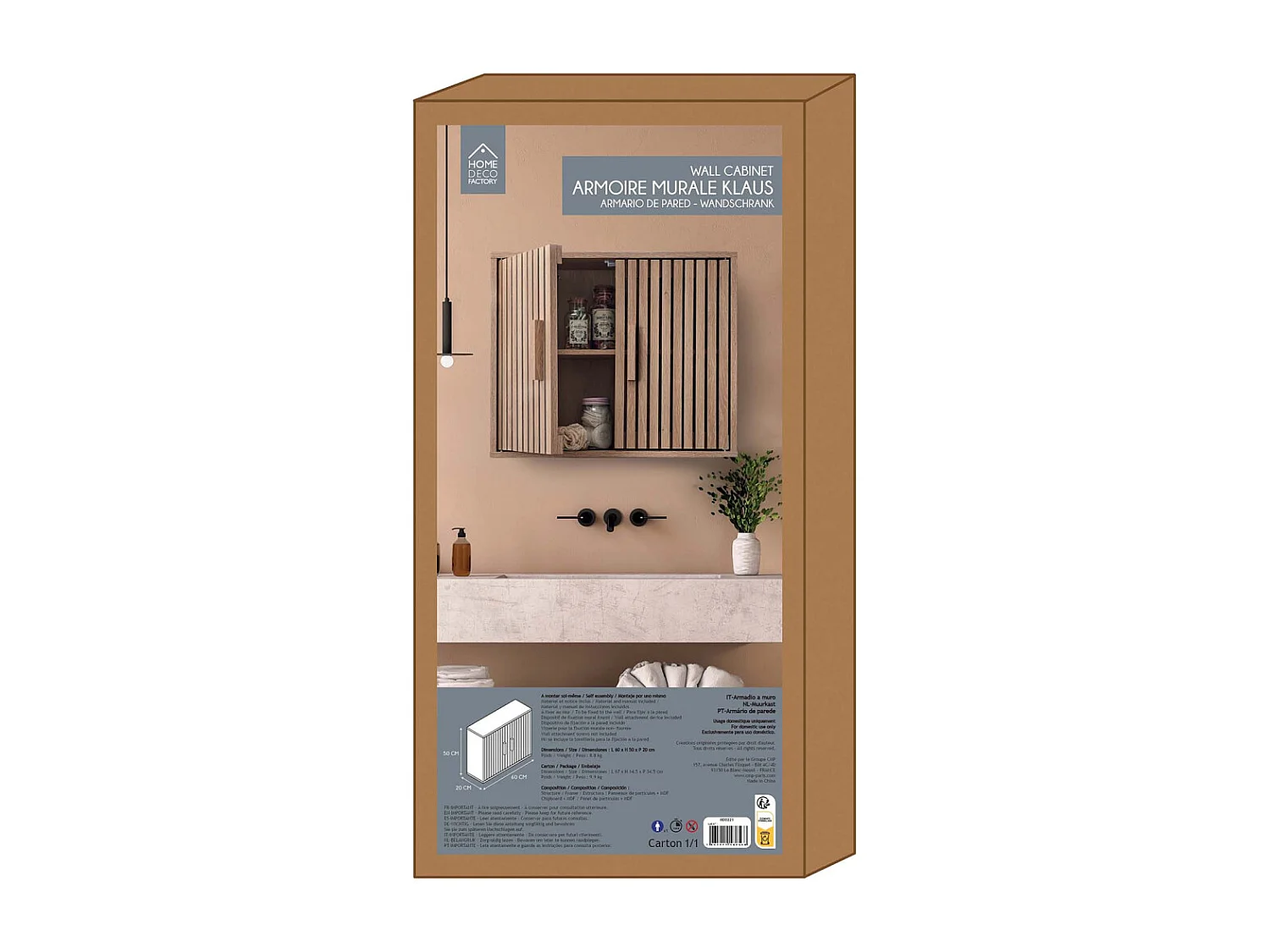 Armoire Murale Klaus M1 Marron