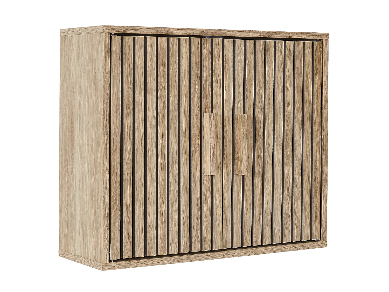 Armadio a muro con 2 ante e frontali scanalati L60 cm - KLAUS