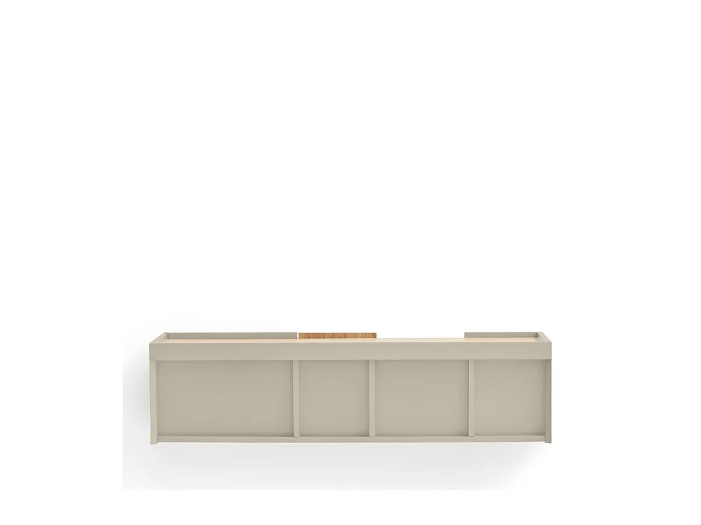 Otto - Console murale 2 portes, 2 tiroirs en bois L110cm - Beige