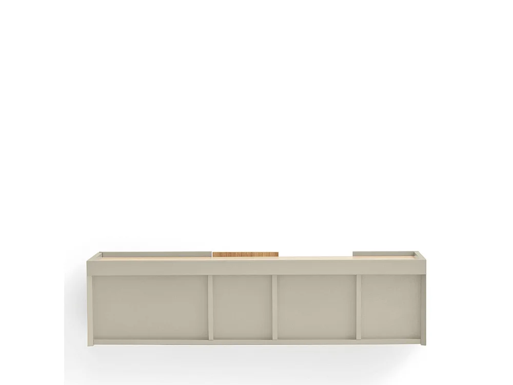 Otto - Console murale 2 portes, 2 tiroirs en bois L110cm - Beige
