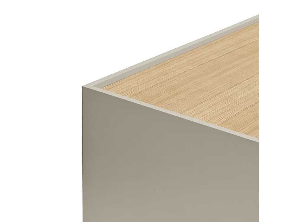 Otto - Console murale 2 portes, 2 tiroirs en bois L110cm - Beige