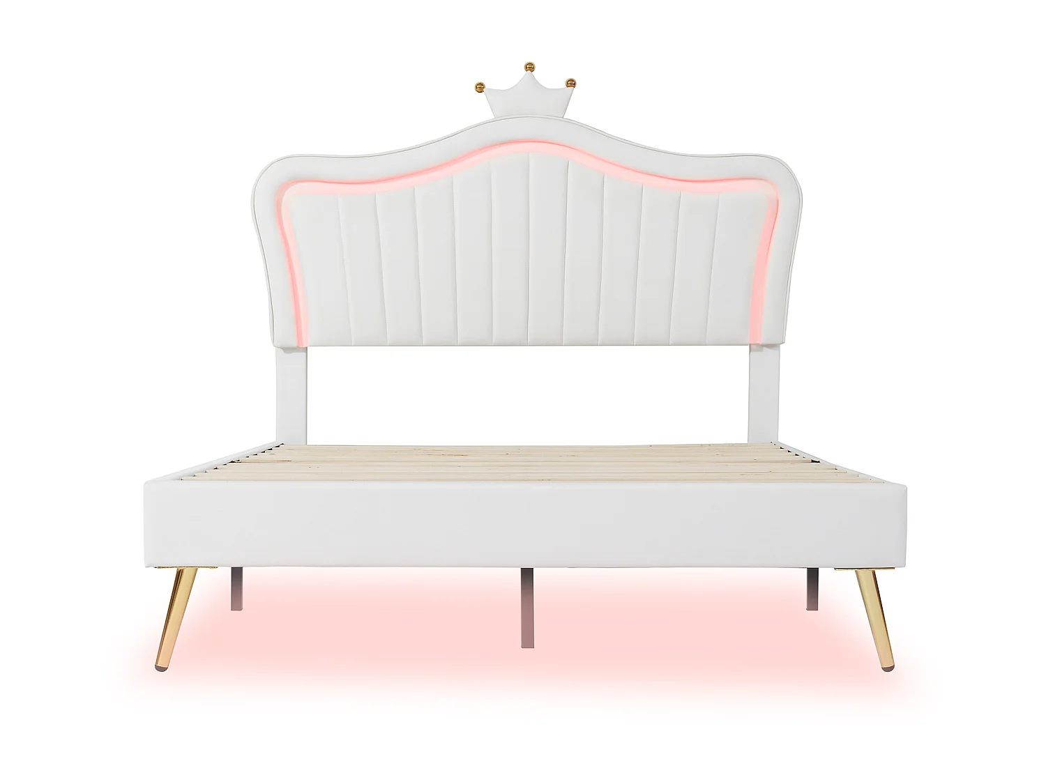 Lit capitonné avec tête de lit 140 x 200 cm - tissu lin - sommier inclus - coloris lin