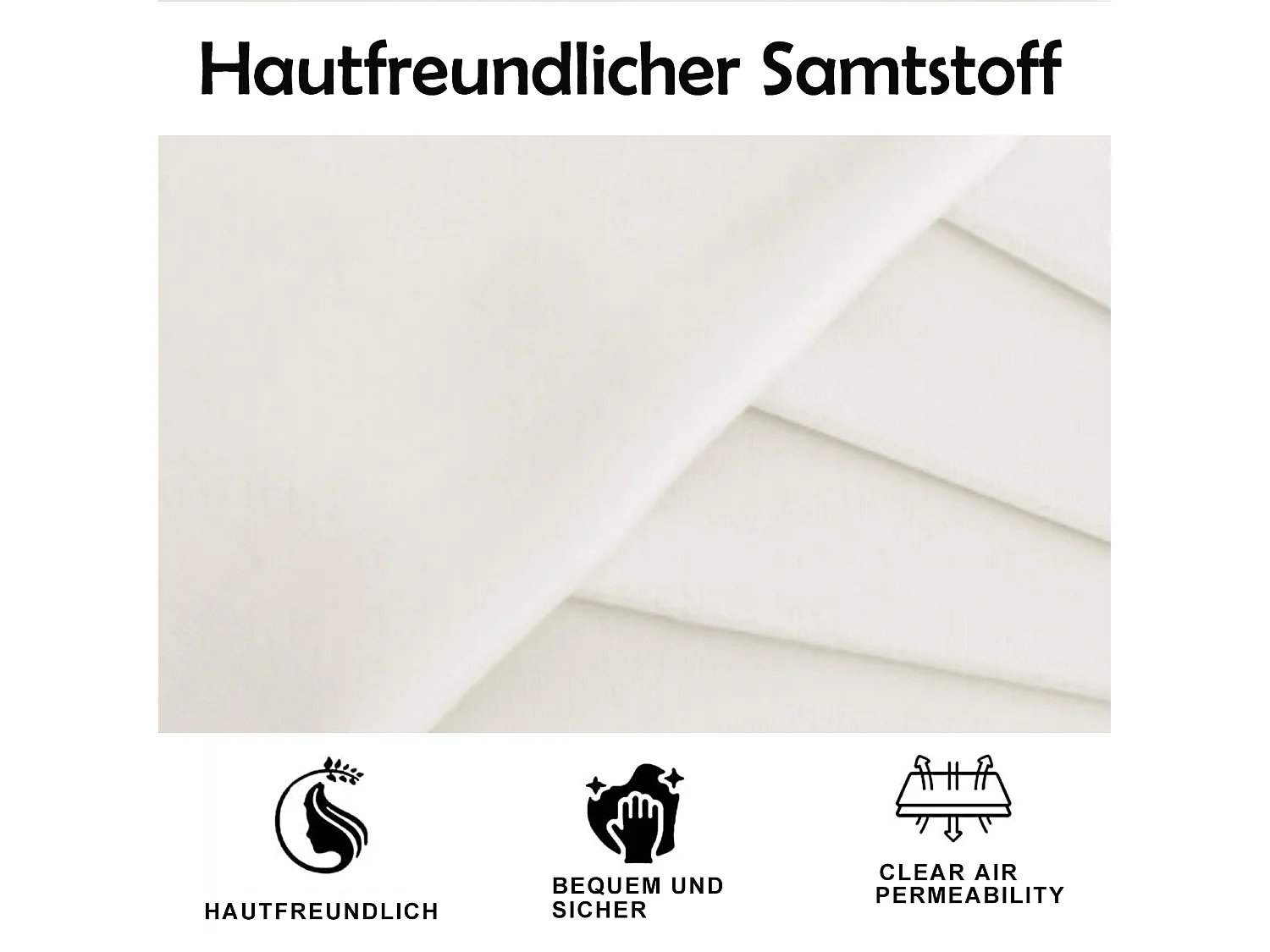 Lit capitonné 140 x 200 cm avec tête de lit réglable - velours - LEDs - blanc