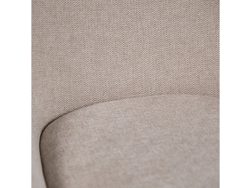 Lot de 2 chaises en tissu beige et pieds fins en métal noir - JAZZY 2