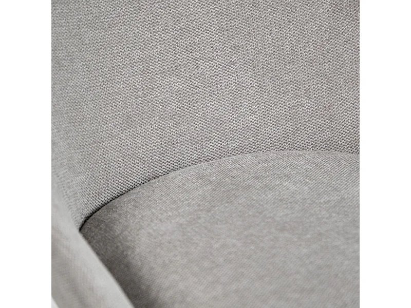 Lot de 2 chaises en tissu gris et pieds fins en métal noir - JAZZY 2