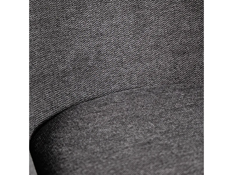 Lot de 2 chaises tissu gris anthracite pieds fins métal noir - JAZZY 2